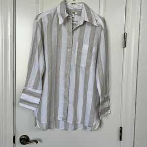 Banana Republic long sleeve, oversized linen button up